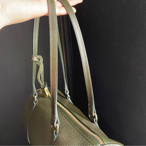 Dooney and Bourke Awl Leather Green Barrel Papillon Bag Purse - Picture 13 of 16